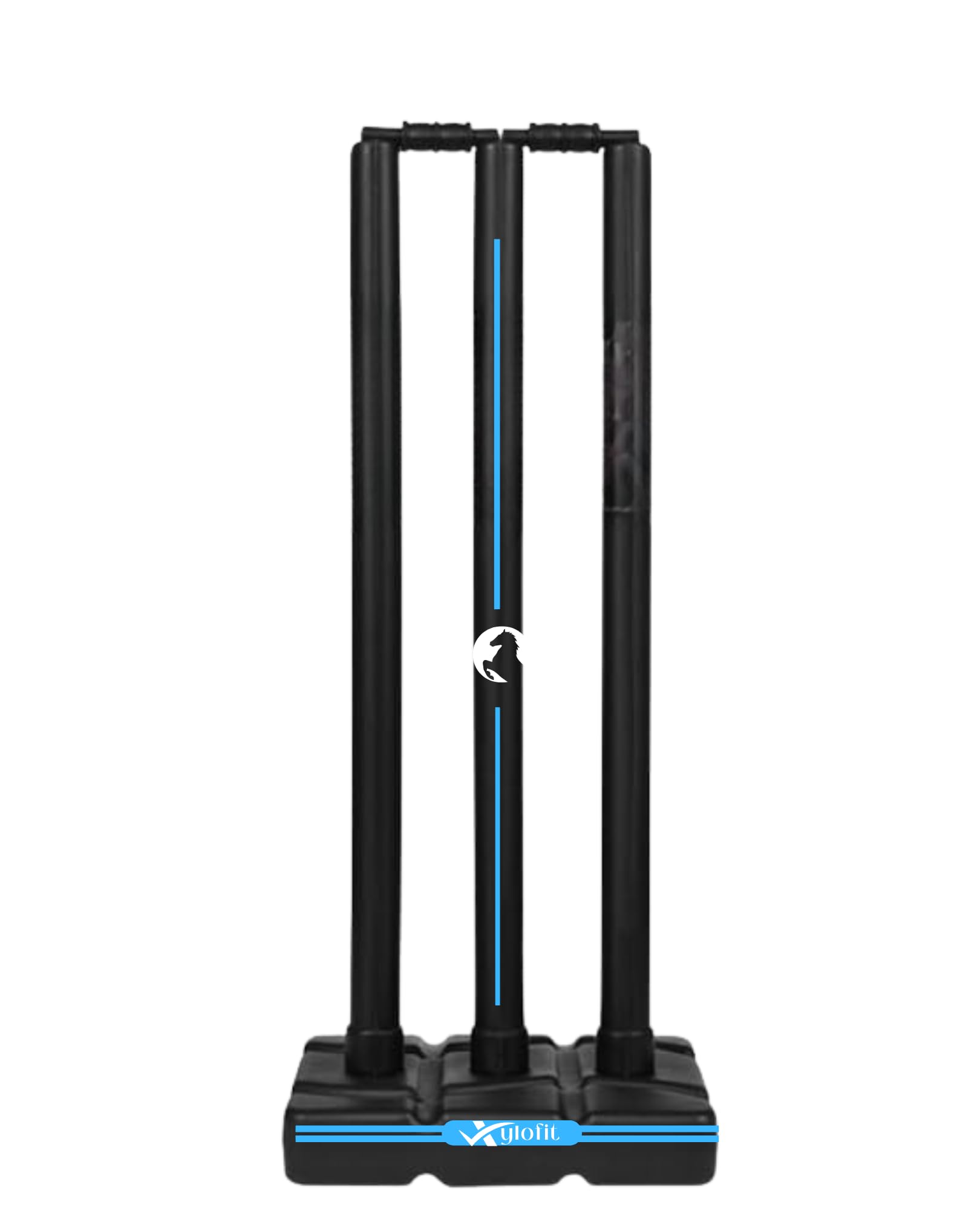 Premium Plastic Stumps Set for All Ages- Ideal for Boys, Girls, and Adults- Heavy,Durable and Fun Cricket Wicket Set,Black-Blue-picture-12