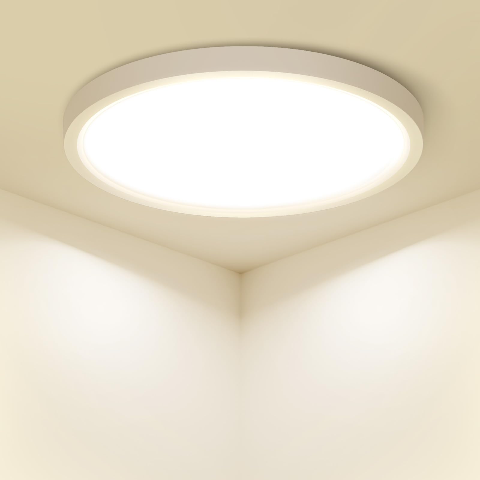zemty Deckenlampe LED Deckenleuchte Flach, 5Farben 2700K/3000K/4000K/5000K/6500K