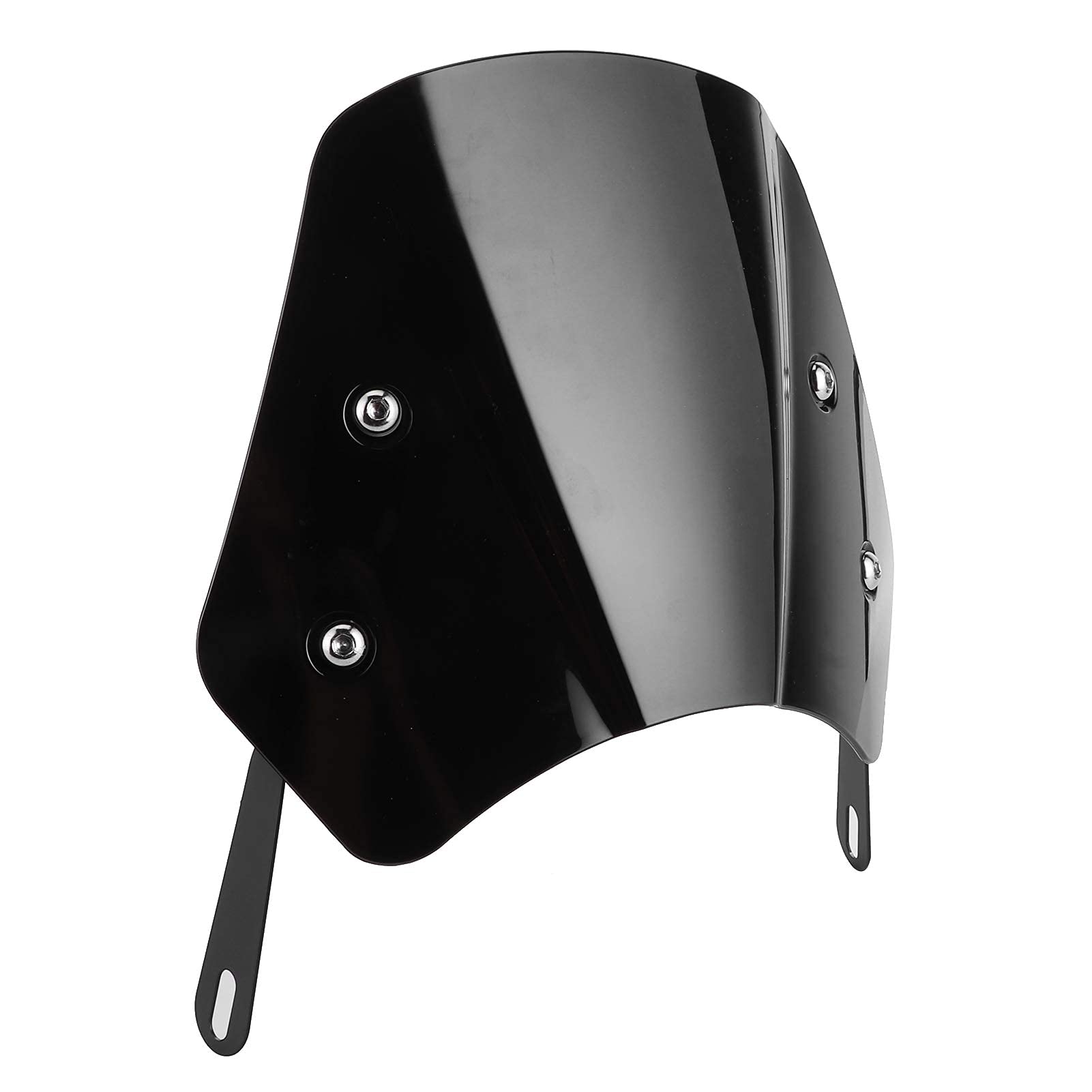 Aramox Parabrezza Deflettore del Vento per Moto, Parabrezza Universale per Moto Deflettore del Vento con Staffa di Montaggio per 5-7 Pollici(Nero)