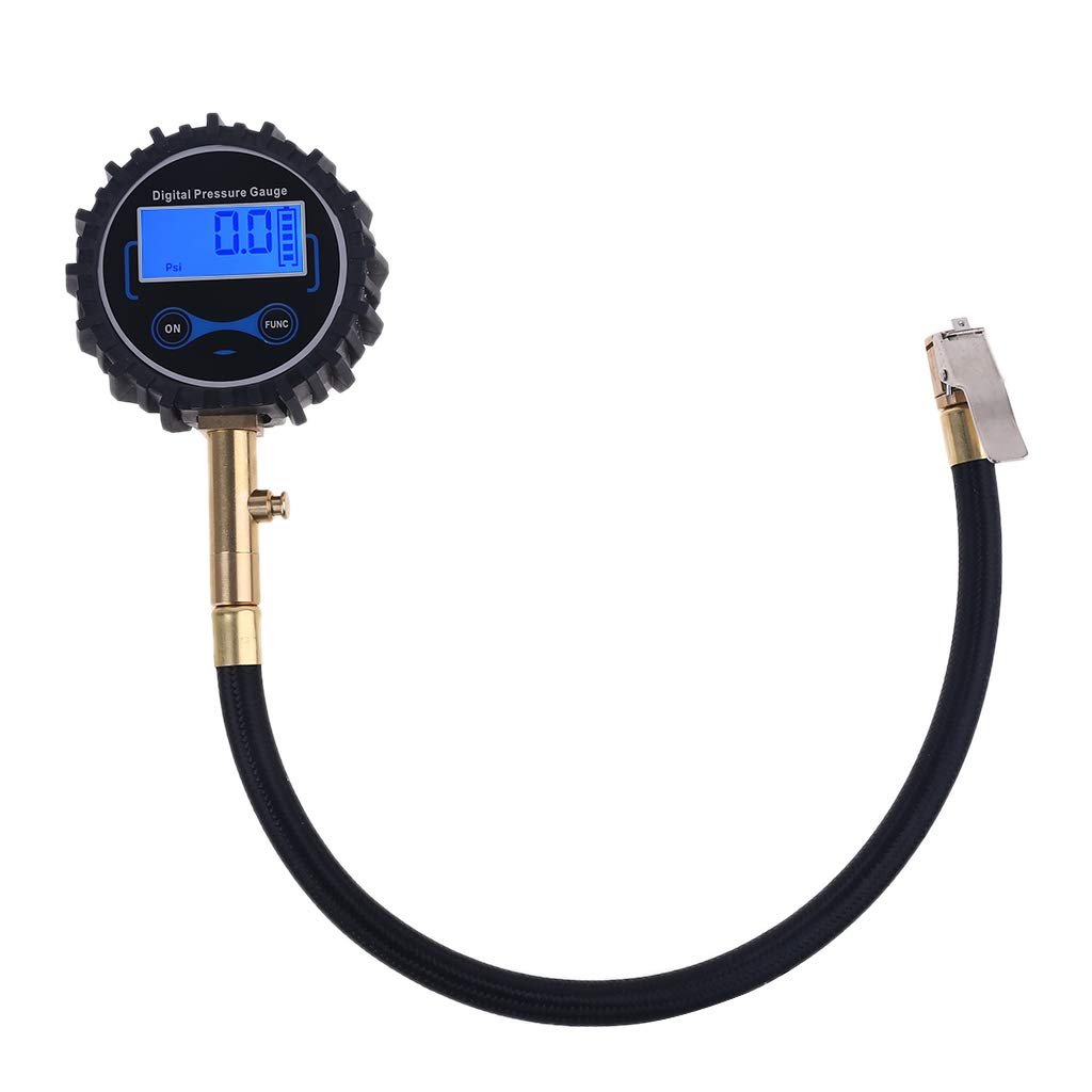 Upgraded Tire Pressure Gauge Air Pressure Gauge Air Compressor Tire Inflator Attachment LCD Display for Car Motorcycle Car Truck Vehicle