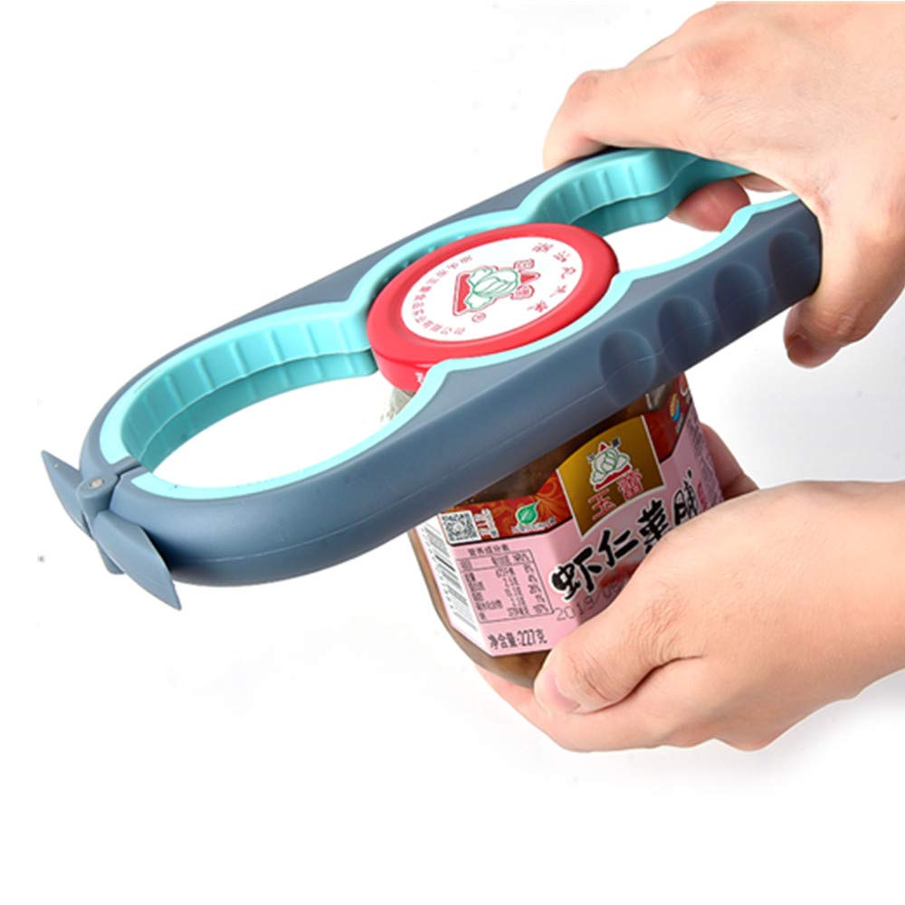 Ouvre-Boîte Multifonction En Caoutchouc Antidérapant 4-en-1 (rouge)-Fei Yu