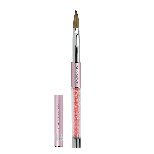 Mia Secret PREMIER - Pinceles de uñas 100% Kolinsky hechos en Estados Unidos, pinceles para arte de uñas prenio (rosa, 8 o) disponible en Yaxa Mexico