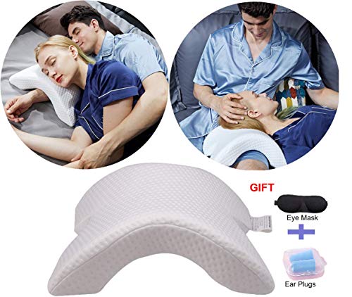 DEAYU 100% Memory Foam Arched Pillow - Couple Cuddle Sleep Pillow - Anti