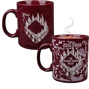 Harry Potter Marauder’s Map Heat Reveal Ceramic Coffee Mug, 11oz – Marauder’s Map Image Activates with Heat – Gift for…