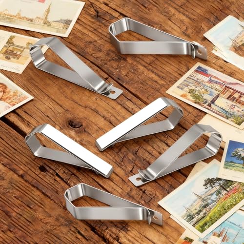 Image of HINGTAI 6Pcs Car Sun Visor Photo Frames, Visor Clips for Cars DIY Sunshade Photo Frame Clip Stainless Steel Material, Not Easy to Damage Strong Hold Accessory for Car, Home & Office