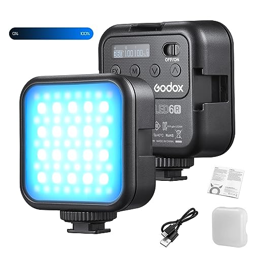 GODOX LITEMONS LED6R RGB Lámpara de vídeo LED, mini luz de