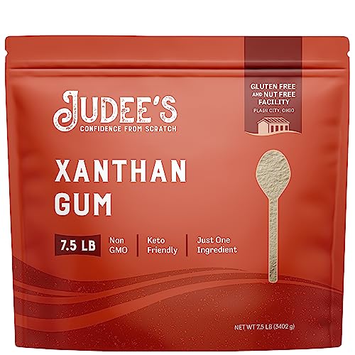Judee's Gluten Free Bulk Xanthan Gum Powder - Non-GMO Gluten Free Sauce Thickener - Works with Gluten Free Flour for Baking - Nutless Bulk Gum Pack for Keto Food &amp; Healthy Snacks - 45 lb