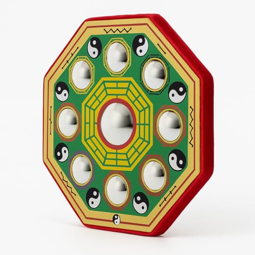 Image of Feng Shui Pakua Mirror | Wall & Door Decor for Positive Energy, Protection & Vastu Correction | Bagua Mirror to Remove Negative Energy (9 Inch)