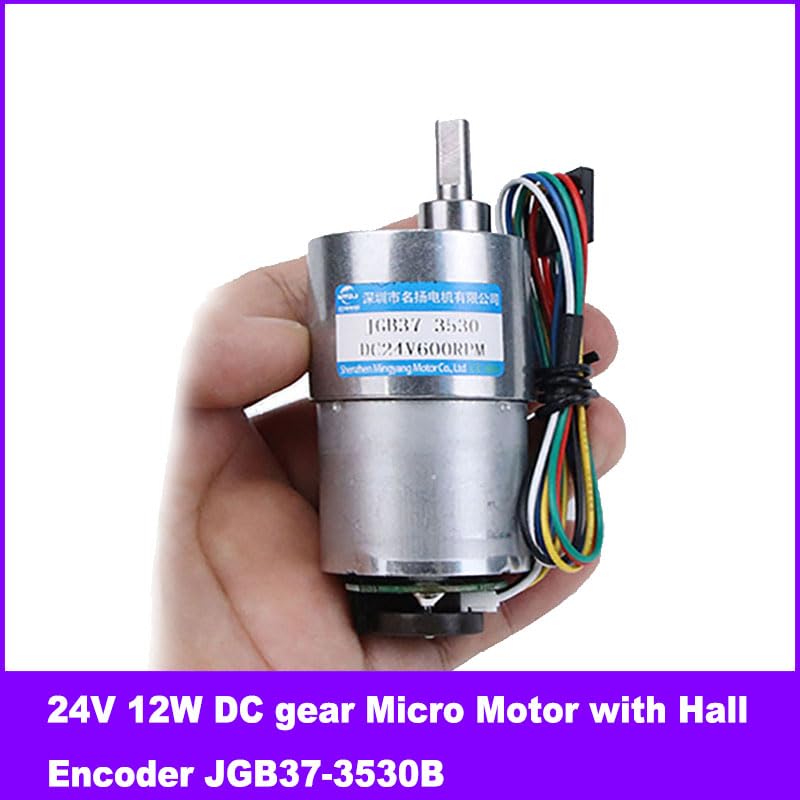 Moteur CC 24V 12W JGB37-3530B avec encodeur Hall 1000rpm et son support