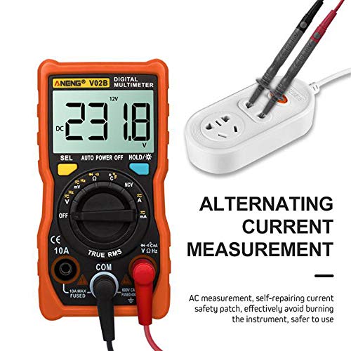 Satmw V02B Analog Digital Multimeter Esr Meter Transistor Tester Multimeter Auto Peak Power Off Meter Car Multi Meter - Orange #TOP3