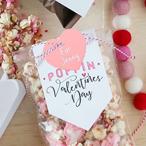 G2PLUS Heart Shaped Paper Gift Tags, 100 PCS Blank Favors Labels, 5.5x6 CM Paper Hang Tags with String for Wedding Party Supplies - Image 3