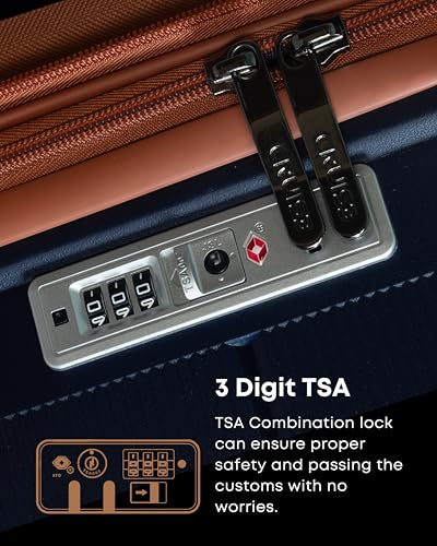 Image of CRUISE Ocean Oak 20 Inch Travel Trolley Bags (Small) | Hard Shell Expandable Suitcases with 8 Spinner Wheels | Cabin and Check-in Lightweight Luggage Bag | TSA Lock (Set of 1)