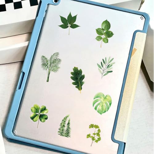 Image of Transparent Flora Leaf Scrapbook Stickers Plant Leaf Stickers(G100) | Transparent & Waterproof Sticker for Scrapbook Journal Water Bottle Kindle, DIY Crafts, Party Supplies