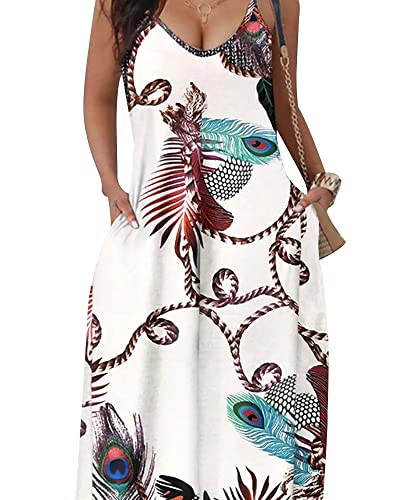 Image of SheKiss 2026 Women's Casual Summer Floral Long Maxi Dresses Floor Length Sleeveless Plus Size Sundresses