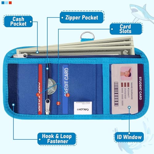 Image of WAWSAM Shark Kids Wallet for Boy, Trifold Boys Wallet for Kid Age 4-18