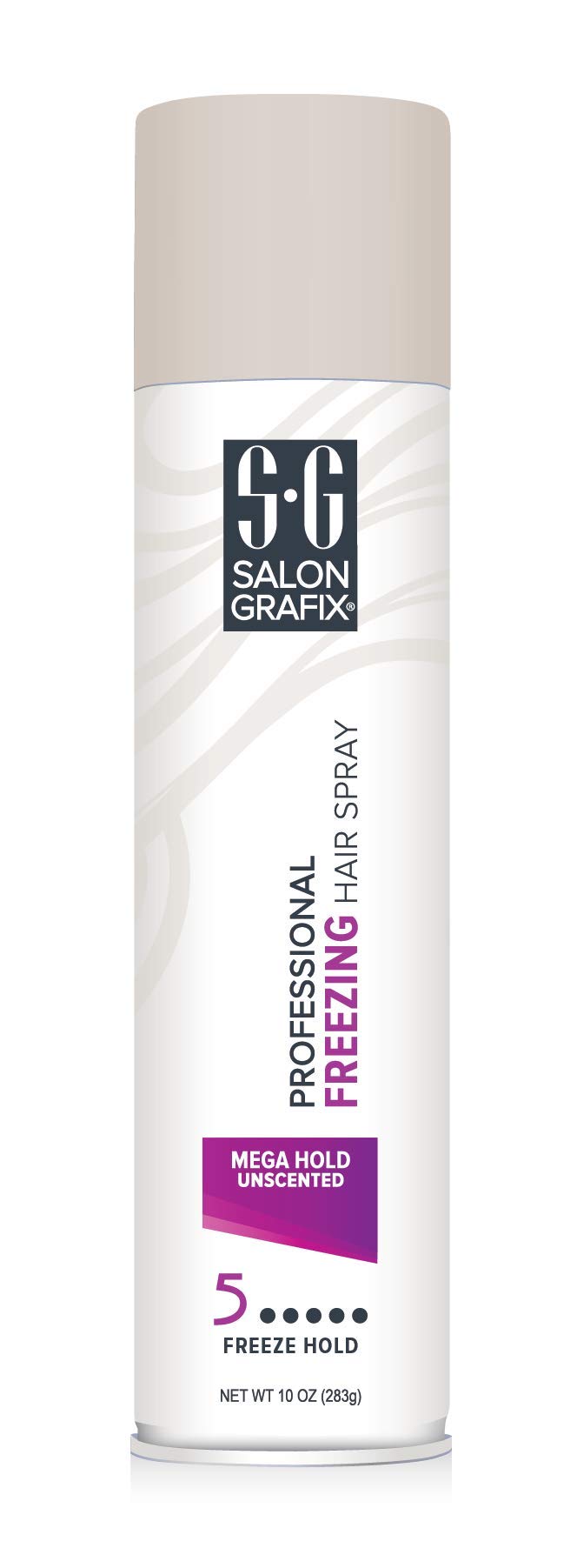 Salon Grafix Freezing Hairspray – Unscented Mega Hold, Control and Fast Drying Formula for the Ultimate in Hold and Shine - Salon-Quality Hair Spray