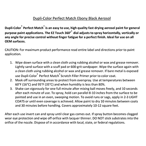 Image of Dupli-Color EBHY18037 Ebony Black for Hyundai Perfect Match Automotive Paint - 8 oz. Aerosol