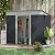 7' x 4' Metal Lean to Garden Shed, Outdoor Storage Shed, Garden Tool House with Double Sliding Doors, 2 Air Vents for Backyard, Patio, Lawn, Gray