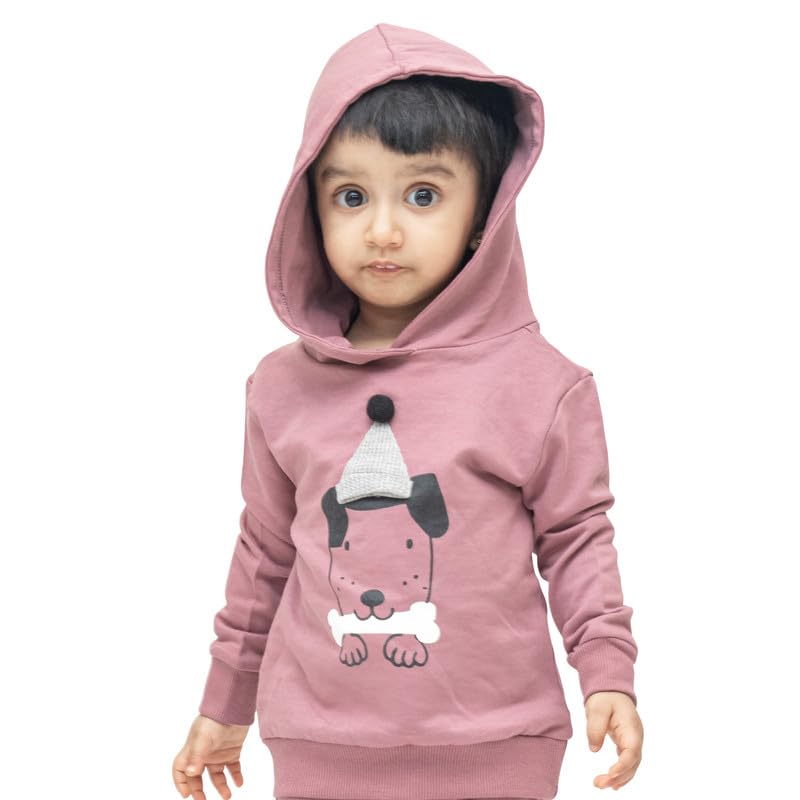 Real Basics Kids Cotton Fleece Full Sleeve Set of 2 Hoodie Sweatshirts for Boys & Girls (WHTUNIGOLD_WAFFLECAP-612M) - Image 3 thumbnail