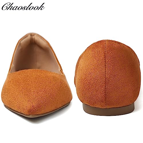Image of Womens Pointed Toe Black Ballet Flats Comfortable Casual Dress Flats for Women Elegant Memory Foam Flats Shoes with Party Wedding