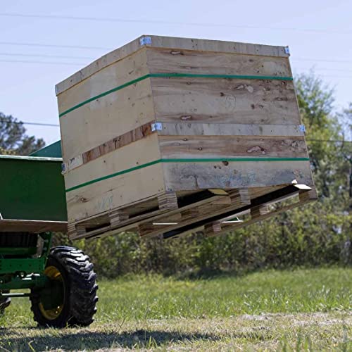 Titan Attachments Medium-Duty 46" Clamp-On Pallet Forks Rated 4,000 Lb Loader Or Skid Steer Easy To Install, Tractor Forks For Bucket #TOP5