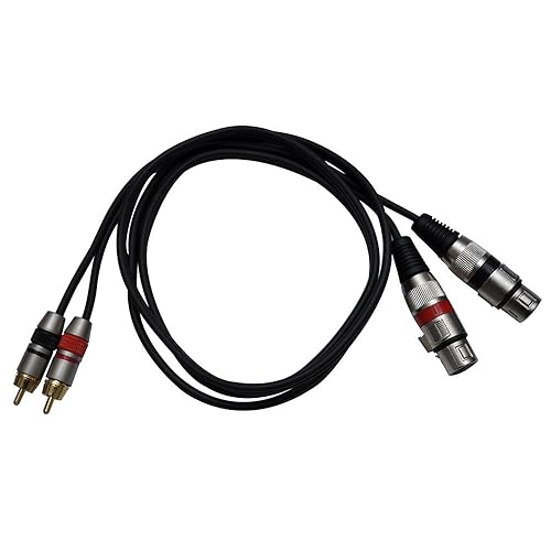 Miniatura 7 de Seismic Audio - Cable de conexión SAXMRM-2x10-10 pies Dual XLR hembra a RCA dual macho - Cable de enlace de audio de 10 pies
