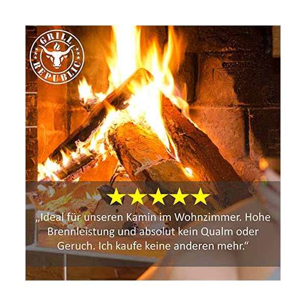 Kaminanzünder aus Holzwolle und Wachs 10kg / lange Brenndauer/Grill Republic Anzünder für Kamin, Ofen und Grill – Bild 4