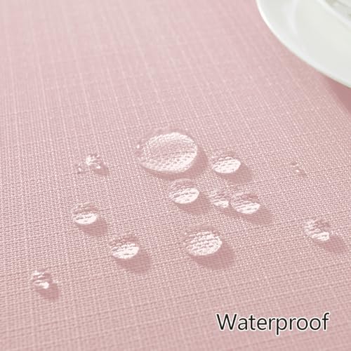 SASTYBALE Rectangle Textured Tablecloth, 60 x 102 Inch Rectangular, Pink by SASTYBALE - Used condition - Image 5