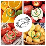 DOETYD Apple Corer Slicer Stainless Apple Slicer Apple Cutting Tool Fruit Cutter for Kitchen Tomato Apple Orange - Image 4