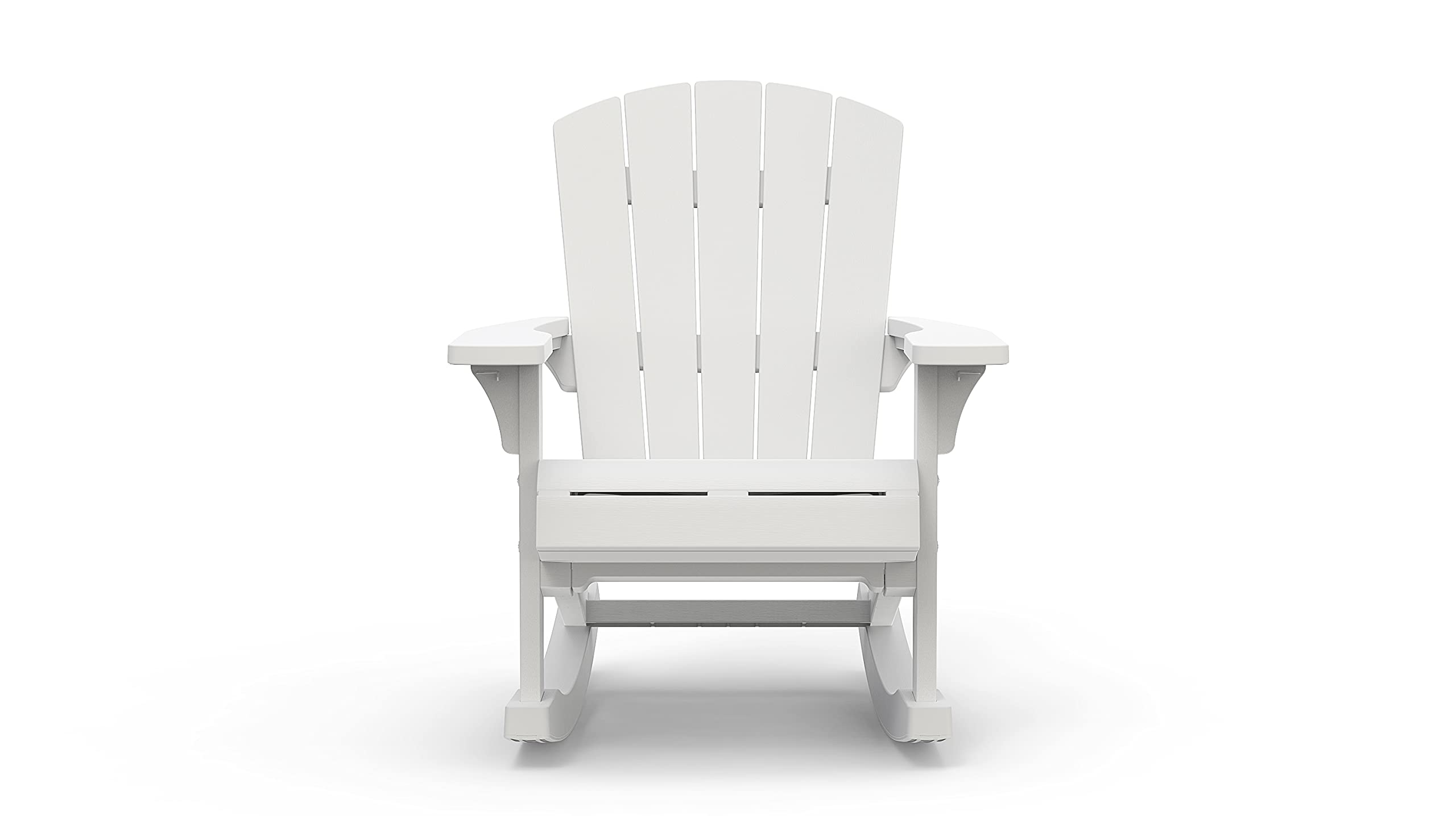 Keter - Sedia da giardino Adirondack con dondolo colore Bianco 80,5x92x100,5 centimetri