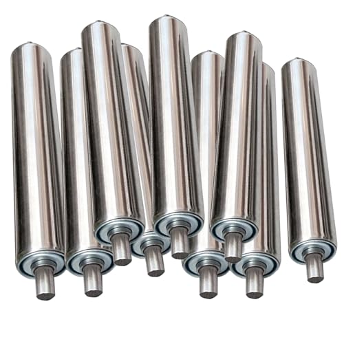 Conveyor Rollers 50 X 500mm 600mm 700mm 800mm 400mm 300mm 250mm, Heavy Duty Stainless Steel Flow Line Roller Unloading Rollers, Detachable Rollers For Existing Conveyor Belt System(10 pack-Dia 2