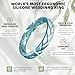 Egnaro Women's Silicone Stackable Rings 3.5mm Wide 2mm Thick, Rubber Flexible Hypoallergenic Wedding Bands For Workout Leaf Braided Fashion