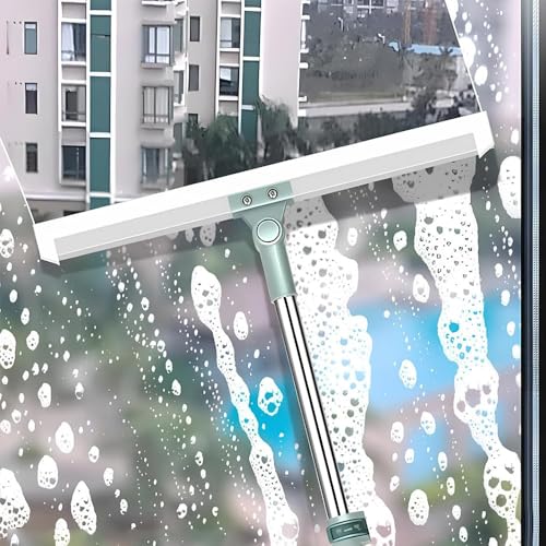 Image of Rotating Floor Squeegee, Heavy Duty Bathroom Wiper with 180-Degree Swivel Head- Silicone Rubber Blade Floor Wiper-Magic Floor Wiper Flexible Mop |