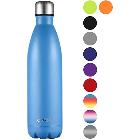 Ecooe Thermosflasche 750ml Doppelwandig Trinkflasche Edelstahl Wasserflasche Vakuum Isolierflasche Blau Amazon De Kuche Haushalt