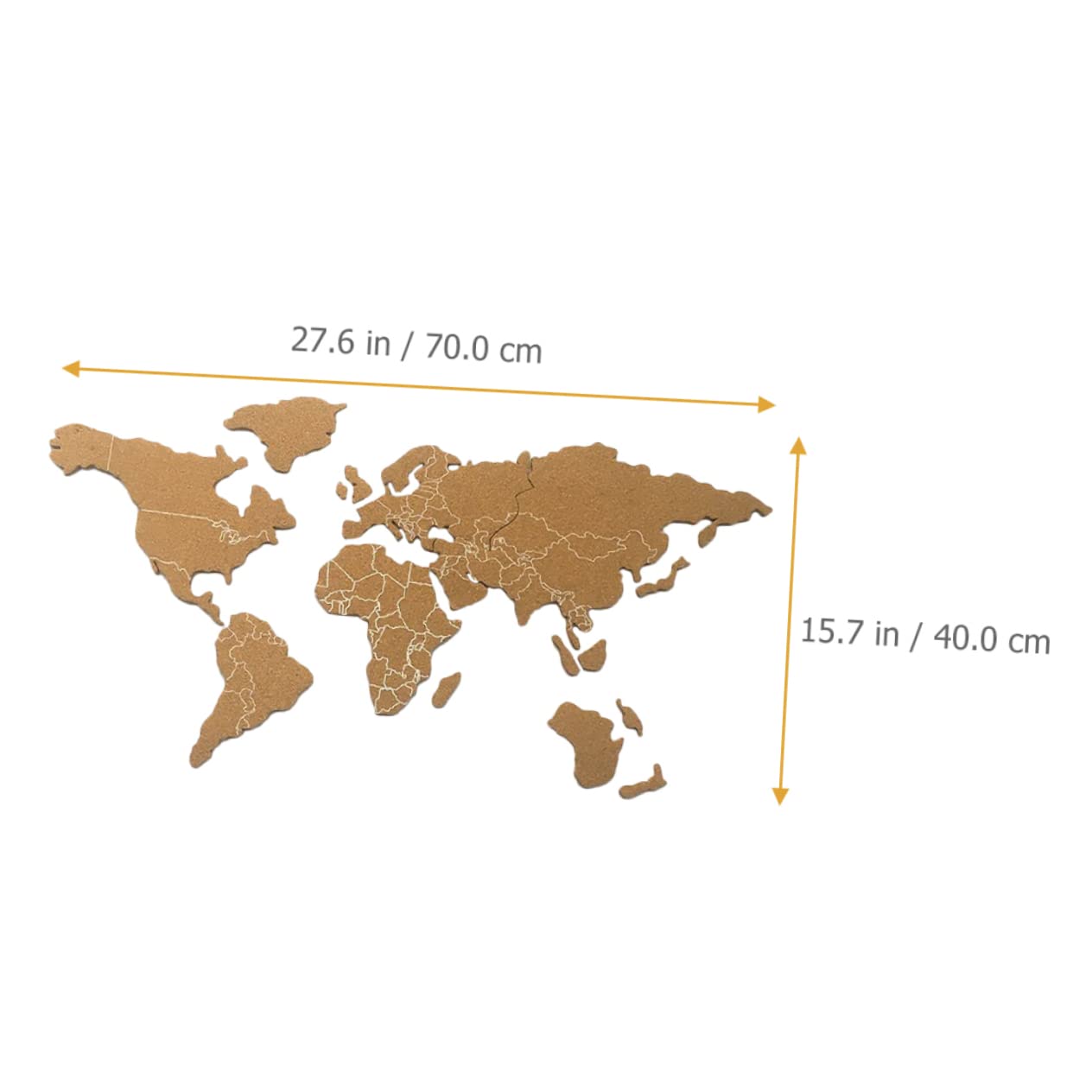 HOMSFOU Cork Board for Walls World Map Cork Board Self Adhesive Home Office Decorative