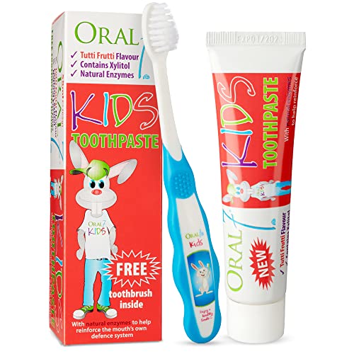 Oral7 Kids. Pasta dental infantil con enzimas de la leche materna para reducir la caries dental....