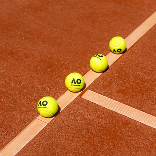DUNLOP Tennisball Australian Open - für Sand, Hartplatz und Rasen (4 Bälle)