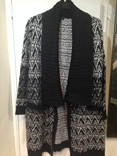 Tahari Women's Alpaca Wool Blend Sweater Cardigan Sweater Jacket Plus 1X 2X 3X(Plus 1X Acrylic,Wool & Alpaca Multi-Color) #TOP5