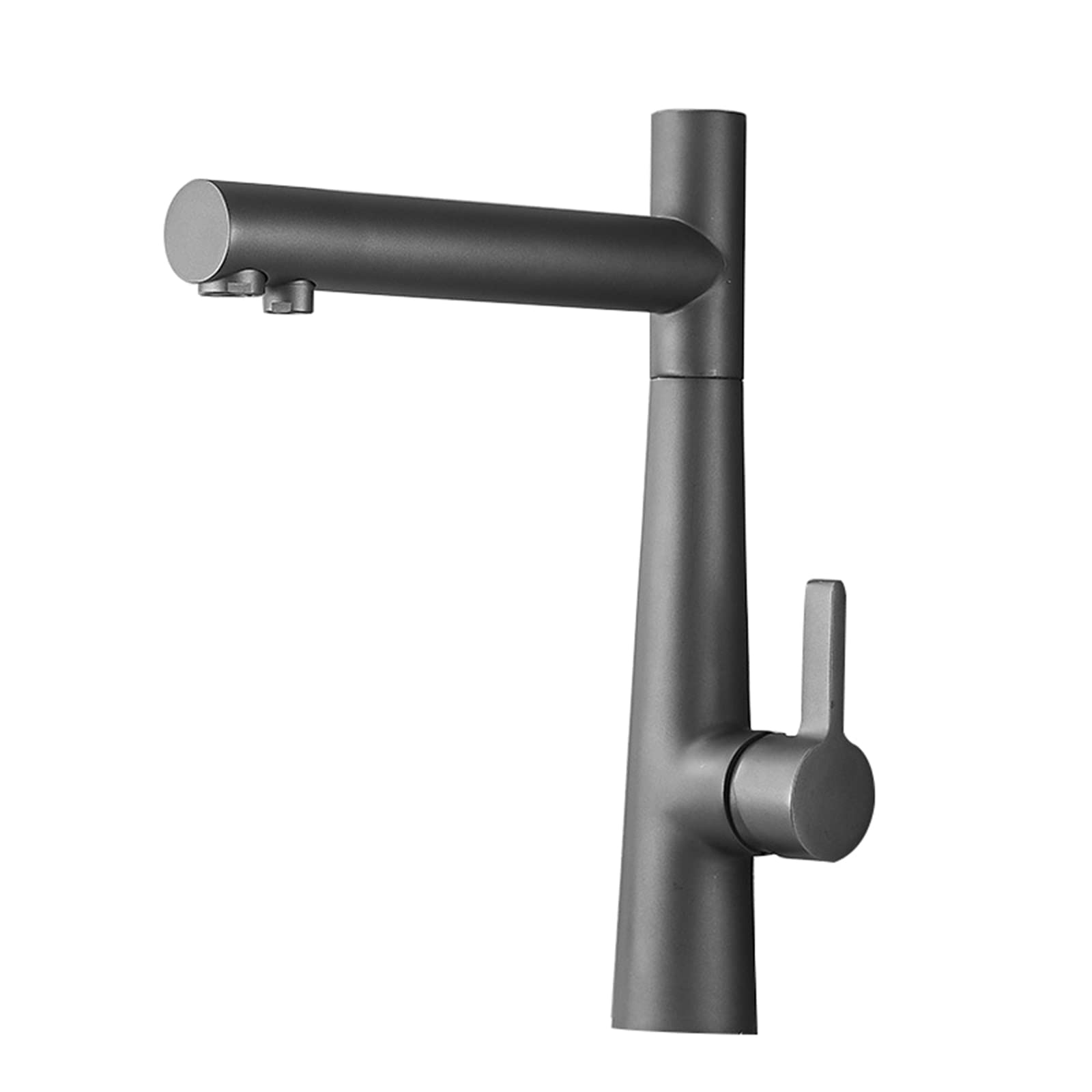 HTTGDGDH 3 Way Kitchen Sink Tap 360° Swivel Brass Water Mixer 3In1 Drinking Purifier Gun Grey Easy Installation For Home Use Modern Kitchen Upgrade,Gun Grey