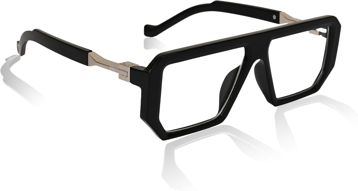 Square Zero Power Blue Cut Computer Bluelight Blocking Glasses For Men and Women | Anti Glare, Lightweight & Blocks Harmful Rays-image-29