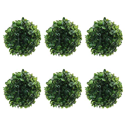 6 Stück Künstliche Buchsbaumkugel Hängen Topiary Kugel Buxus Gras...