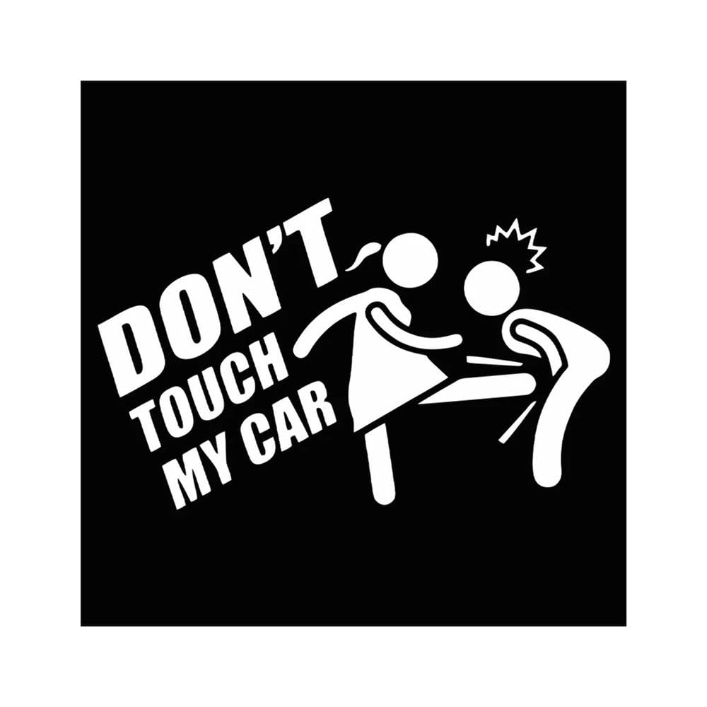 Bertdcx White Auto Accessory Don't Touch My Car Sticker Automobiles Accessories Vinyl Decals(White)