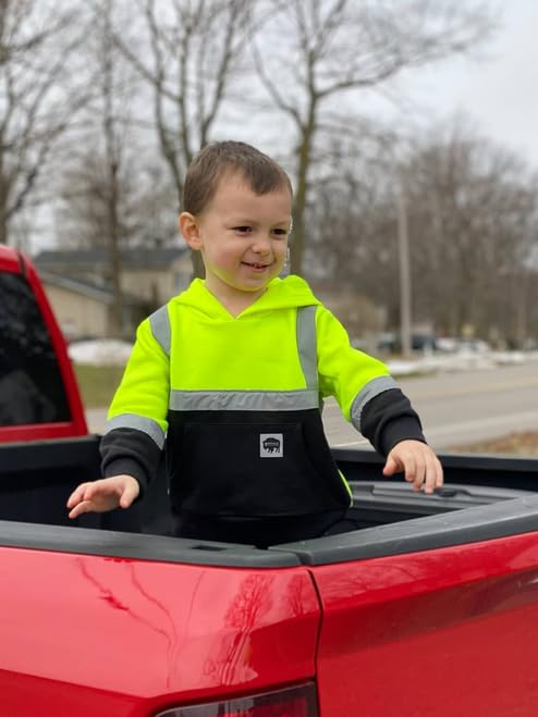Buffalo Outdoors® Workwear Kid's Hi Vis Reflective Safety Hoodie2