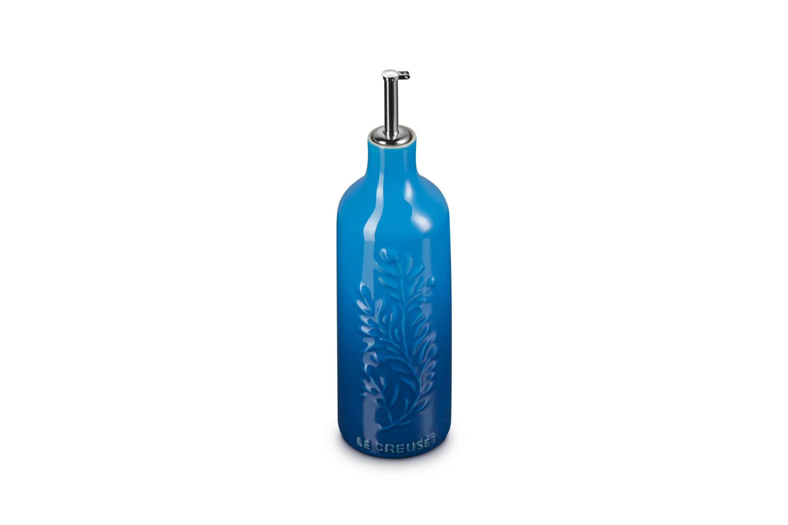 Le Creuset Marseille Stoneware Olive Branch Collection Oil Cruet, 20 Oz.,