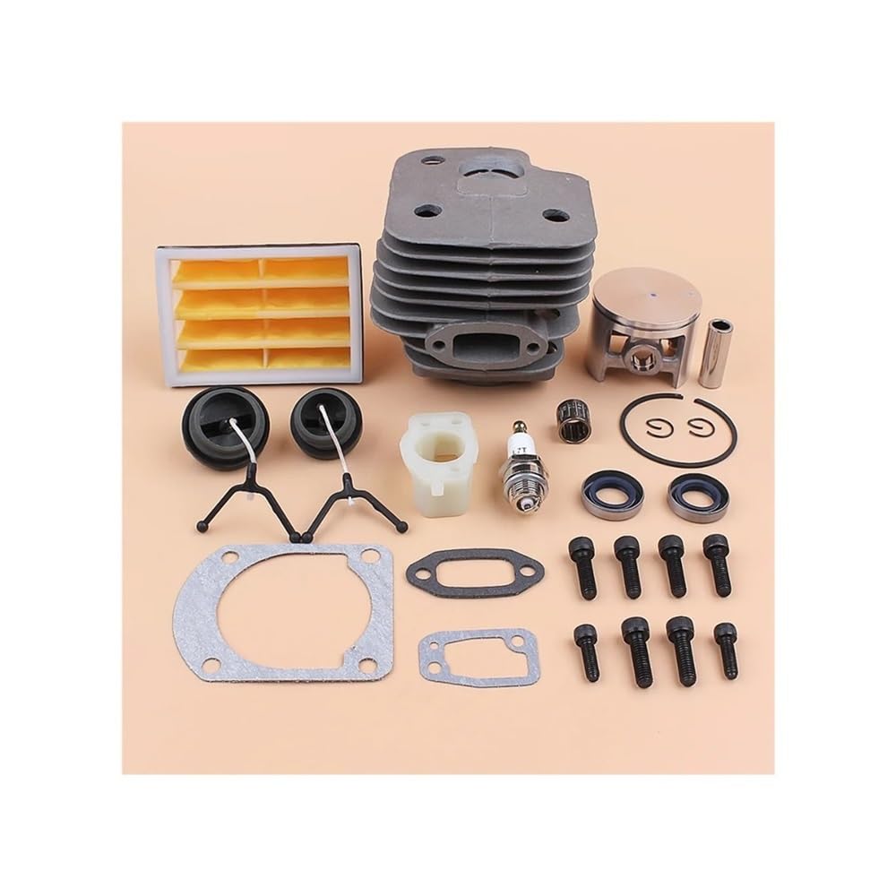 Kit de tapas de filtro de aire for tornillos de escape de pistón de cilindro de 52 mm for reemplazo de motosierra de gasolina 268 272 XP 272XP Piezas de repuesto