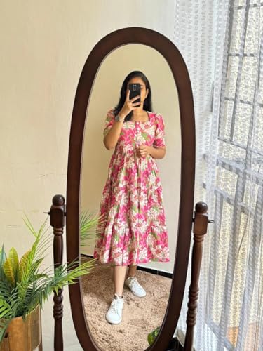 Image of Women's Rayon Printed Anarkali Kurta for Women and Girls, Regular Wear