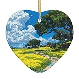 Facile à suspendre : livré avec un pendentif en céramique en forme de cœur et un cordon en acier doré. Les trous pré-percés permettent une suspension rapide et facile sans avoir besoin d'outils supplémentaires, ce qui permet d'organiser facilement vos décorations et de compléter les décorations de sapin de Noël et la décoration de la maison