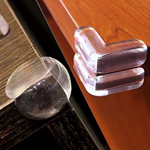 Safety Corner Protectors with Thickened Adhesive (16 L-Shaped+ 8 Ball-Shaped) Baby Proofing Corner Guards Prevent Child…