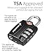 Fosmon TSA Approved Locks for Luggage. Suitcase Locks with Open Alert Indicator, 3 Digit Combination Padlock with Alloy Body for Travel, Backpack Zipper Anti Theft, Locker, Gym, Gun Case, Tent- 3 Pack