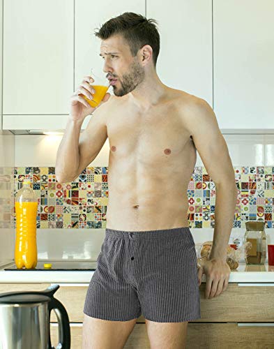 LUFT Mens Cool Candy Stripes Soft Elastic Waist Pull On Underwear Boxer Shorts2